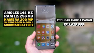 GAK ADA YANG BISA NGELAWAN SNAPDRAGON 8 GEN 1 RAM 12256 GB 6000MAH  HP 3 JUTAAN SEPTEMBER 2024 [upl. by Annayar]