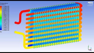 How to do Analysis of CHT Between Tube Fluid and Solid Fins of Car Radiator  ANSYS Fluent Tutorial [upl. by Ultima]