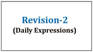 Revision2 Daily expressions [upl. by Kronfeld]