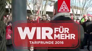 Auftakt der Tarifverhandlungen 2016 in BaWü [upl. by Regdor37]