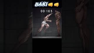 knocked out in one second👀😲Baki Hanma anime animemoments baki [upl. by Oniger]