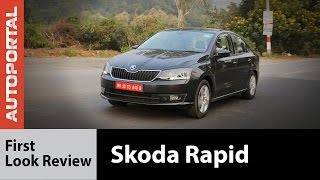 New Skoda Rapid First Look Review  Autoportal [upl. by Bathesda968]