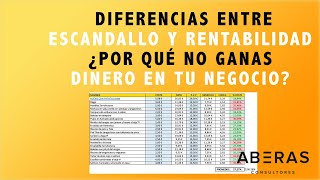 Esta es la DIFERENCIA entre tu COSTE DE ESCANDALLO y tu RENTABILIDAD ¿Por qué no eres RENTABLE [upl. by Ransom218]