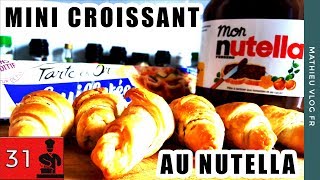 comment faire des mini croissant aux nutella facile rapide [upl. by Arlinda]