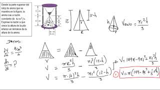 Desde la parte superior del Reloj de Arena Razones de Cambio Aplicaciones de la Derivada [upl. by Amberly]
