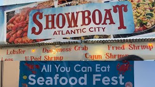 Atlantic City Seafood Extravaganza quotAll You Can Eat Buffetquot Whole Lobster Dungeness Crab Shrimp [upl. by Nawor]