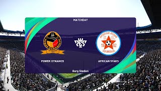 Power Dynamos vs African Stars 26082023 CAF Champions League PES 2021 [upl. by Neyr]