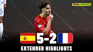 Spain vs France  Highlights  U19 Euro Futsal 06092023 [upl. by Jaquiss438]