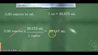 Unit Conversion fluid ounces to milliliters [upl. by Tija]