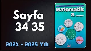 8 Sınıf Matematik Ders Kitabı Cevapları  ADA YAYINCILIK Sayfa 34 35 [upl. by Ashla]