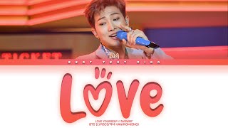 BTS RM Love Color Coded Lyrics가사 HanRomEng [upl. by Dnyletak]