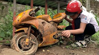 KAWASAKI NSR 50 Abandoned Full Restoration  Restored KAWASAKI Sport Motocycle [upl. by Eiddal]