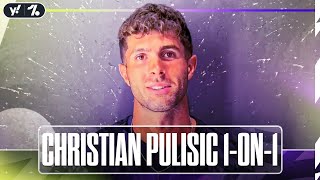 AC Milans Christian Pulisic talks playing in the US meeting Rihanna and Olympics  OneFootball [upl. by Nnaeitak]