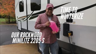 Winterizing a Rockwood Mini lite 2205s rvlife werv rockwood [upl. by Acsehcnarf267]