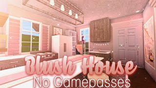 Roblox  Bloxburg No Gamepasses Blush House  House Build [upl. by Fransisco]