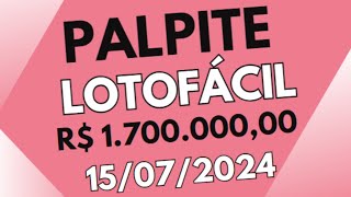 PALPITE LOTOFÁCIL CONCURSO 3155 DE R 17 MILHÃO [upl. by Maltz]