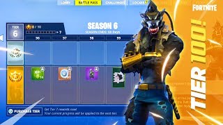 ALL Season 6 Battle Pass Rewards MAX LEVEL TIER 100 [upl. by Oelak]