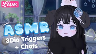 ASMR 💙 3Dio Whispers Triggers and Chats [upl. by Bashee]