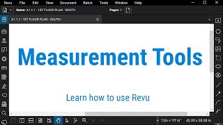 Bluebeam Revu Measurement Tools [upl. by Oicram832]