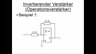 Invertierender Verstärker Operationsverstärker [upl. by Nraa]