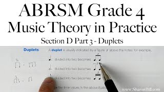 ABRSM Grade 4 Music Theory Section D Part 3 Duplets with Sharon Bill [upl. by Nugesulo]