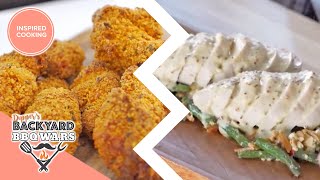 How To Barbecue Chicken Wings amp Poached Chicken Breast  Full Episode  Dippers Backyard BBQ Wars [upl. by Enelehs]