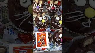 Schoko Muffins Dr Oetker Fertigmischung mega lecker schnell zubereitet kleine Osterhasen yummy food [upl. by Anaxor]