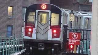 IRT Livonia Ave Line R142A 4 Train at Saratoga AveLivonia Ave Weekend [upl. by Saunder]