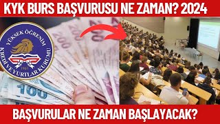 2024 KYK Burs başvurusu ne zaman başlayacak Ne zaman başvurular başlayacak [upl. by Yllitnahc]