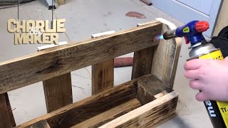 Making  A Pallet Wood Bookshelf  Using Old Pallets [upl. by Weibel]