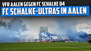 Choreo amp Pyro der SchalkeFans in Aalen VFR Aalen  FC Schalke 04 02 [upl. by Mailliwnhoj473]