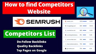 How to find competitors websites by using semrush and How to find competitors keywords  2022 [upl. by Earlene498]