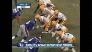 Video Of Michael Strahan quotBreakingquot The Sack Record The Most Bogus In All Of Sports [upl. by Arlina681]