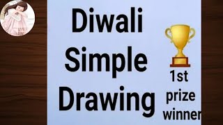 Diwali drawingDiwali chart paper drawing Diwali poster drawing Diwali scenery drawing easy [upl. by Natty]