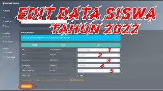 Edit Identitas Di Verval PdDapodik 2022 [upl. by Auqenat]