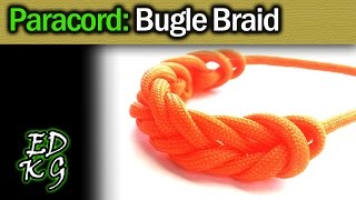 Simple Paracord Bugle Cord decorative Military Lanyard braid [upl. by Arretnahs]