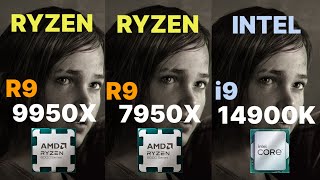 R9 9950X VS I9 14900K VS R9 7950X GAMING SYNTHETIC TEST 9000 Series benchmark 9950x ZEN5 [upl. by Akimed]