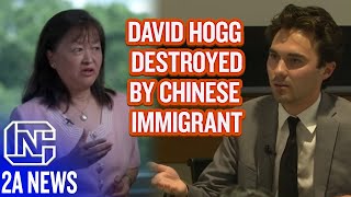 David Hogg Gets Destroyed By Chinese Immigrant On Gun Control [upl. by Nirre]