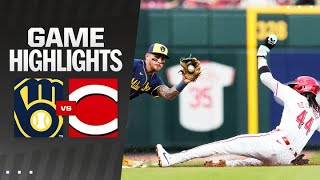 Brewers vs Reds Game Highlights 4824  MLB Highlights [upl. by Marcel]