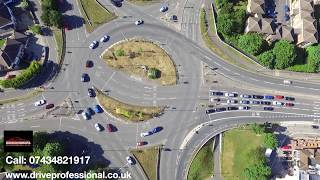 Headington Roundabout How to turn right from Eastern Bypass Road to A40 London [upl. by Lalo]