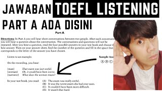 Strategi AKURAT Jawab Soal TOEFL LISTENING Part A [upl. by Iggie]