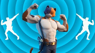 Fortnite Swole Cat Emote 😼💪 Meowscles Emote [upl. by Skippie]