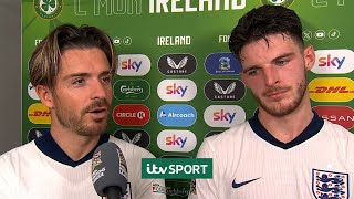 quotTheres no bad bloodquot  Jack Grealish and Declan Rice react to Englands win over Ireland [upl. by Gaivn]