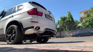 BMW x5 e70 35d Full Straight Pipe Exhaust Sound Diesel DPFDEFSCREGR Delete [upl. by Farlay]