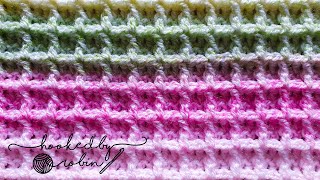 How to Crochet the Waffle Stitch [upl. by Olrac48]