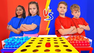 Girls vs Boys  Red vs Blue Challenge [upl. by Hameerak]