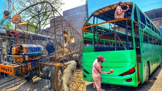 Handmade Passenger Bus Manufacturing Factory  They make buses without power tools [upl. by Llednahc344]