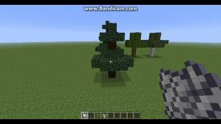 TUTO Minecraft  Comment faire un arbre de sapin  bouleau  chêne [upl. by Nylidnam429]