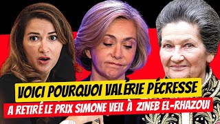 Quen PENSEZVOUS  VALERIE PECRESSE retire le PRIX SIMONE VEIL à ZINEB EL RHAZOUI [upl. by Cyndia]