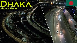 Dhaka City Kuril Night Drone View  Bangladesh  Raid Vlogs [upl. by Fretwell309]